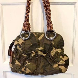 B. Makowsky Caroline Camo Leather Shoulder Bag